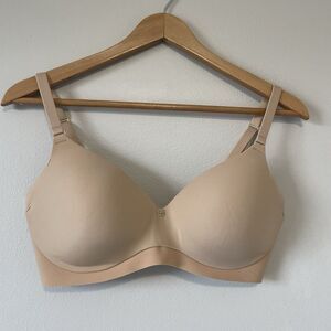 Honeylove CloudEmbrace Wireless Contour T‑Shirt Bra 36C Sand Convertible Straps